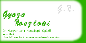 gyozo noszlopi business card
