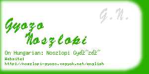 gyozo noszlopi business card